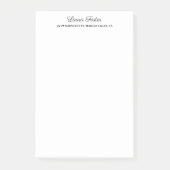 Zwart Wit Handschrift Elegant Minimalistisch Stijl Post-it® Notes (Voorkant)