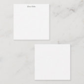 Zwart wit handschrift Elegante minimalistische naa Notitiekaartje (Voorkant / Achterkant)