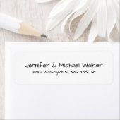 Zwart wit handschrift script elegante familie etiket (Insitu)