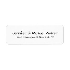 Zwart wit handschrift script elegante familie etiket