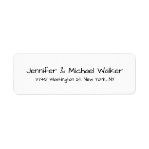 Zwart wit handschrift script elegante familie etiket
