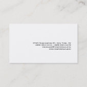 Zwart wit handschrift Visitekaartje (Achterkant)