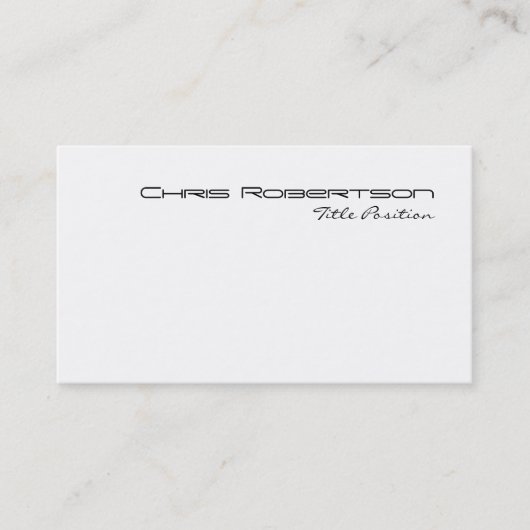 Zwart wit handschrift Visitekaartje (Voorkant)