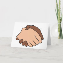 Zwart-wit handshake tegen racisme