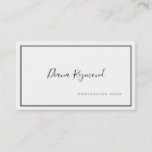 Zwart-wit handtekening Prof. minimalist Visitekaartje (Voorkant)