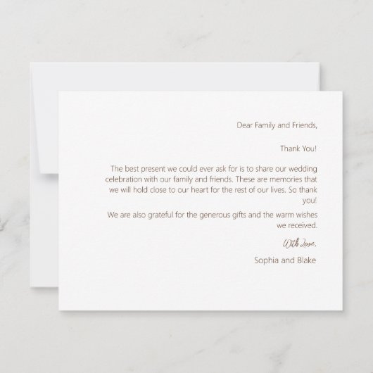 Zwart & Wit Hangende Lichten Bruiloft Bedankkaart (Achterkant)