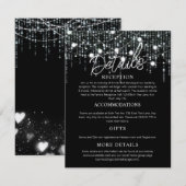 Zwart & Wit Hanging Lights Behuizing Card Informatiekaartje (Voorkant / Achterkant)