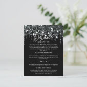 Zwart & Wit Hanging Lights Behuizing Card Informatiekaartje (Staand voorkant)