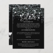 Zwart & Wit Hanging Lights Behuizing Kaart (Voorkant / Achterkant)