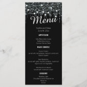 Zwart & Wit Hanglampjes Trouw Plat Menu (Voorkant)