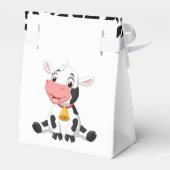 Zwart-wit Happy Birthday Baby Koe Favor Box Bedankdoosjes (Achterkant)