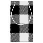 zwart-wit Happy Birthday buffel plaid Klein Cadeauzakje (Achterkant)