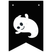 Zwart & Wit Happy Halloween Leuke Ghost Vlaggetjes (Tweede vlag)