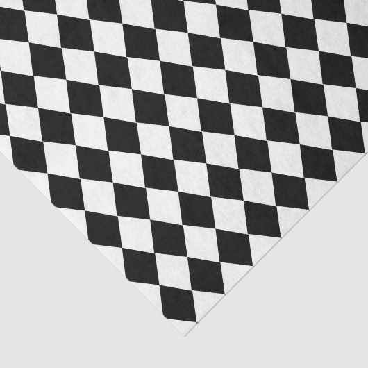 Zwart-wit Harlekijn Alice in Wonderland Tissuepapier (Detail)