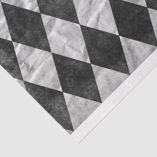 Zwart Wit Harlekijn Decoupage Tissue Paper Tissuepapier (Detail)