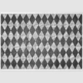 Zwart Wit Harlekijn Decoupage Tissue Paper Tissuepapier (Voorkant)