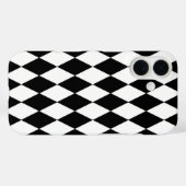 Zwart Wit Harlekijn Diamanten Patroon Design Case-Mate iPhone Case (Achterkant (horizontaal))