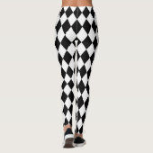 Zwart & Wit Harlekijn Leggings (Achterkant)