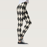 Zwart-wit Harlequin Diamond Check Pattern