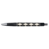 Zwart-wit Harlequin Diamond Check Pattern Pen (Voorkant)