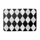 Zwart-wit Harlequin Diamond Pattern Badmat (Voorkant)