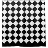 Zwart-wit Harlequin Diamonds Douchegordijn (Voorkant)