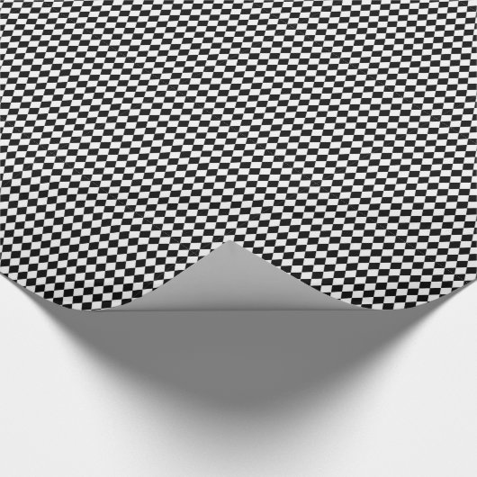 Zwart-wit Harlequin Pattern Cadeaupapier (Hoek)