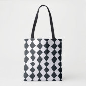Zwart-wit Harlequin Pattern Tote Bag (Voorkant)