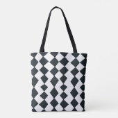 Zwart-wit Harlequin Pattern Tote Bag (Achterkant)