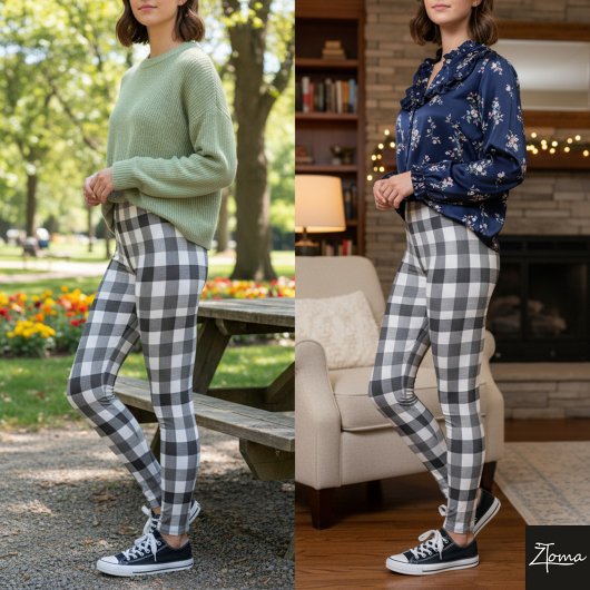Zwart-Wit Harmony Leggings