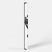 Zwart-wit harpmonogram iPhone hoesje (Rechterkant)