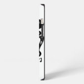 Zwart-wit harpmonogram iPhone hoesje (Linkerkant)
