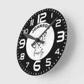 Zwart Wit Hart Familienaam Ronde Klok (Hoek)