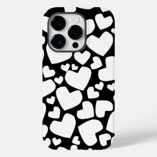 Zwart & Wit hart iPhone case