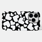 Zwart & Wit hart iPhone case (Achterkant (horizontaal))