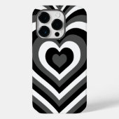 Zwart & Wit Hart iPhone Case iPhone 14 (Achterkant)