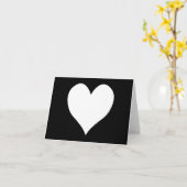 Zwart-wit hart kaart (Gele Bloem)