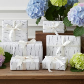 Zwart-wit Hart Links Koppel Inpakpapier