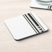 Zwart-wit hart Onderzetters (Linkerzijde)