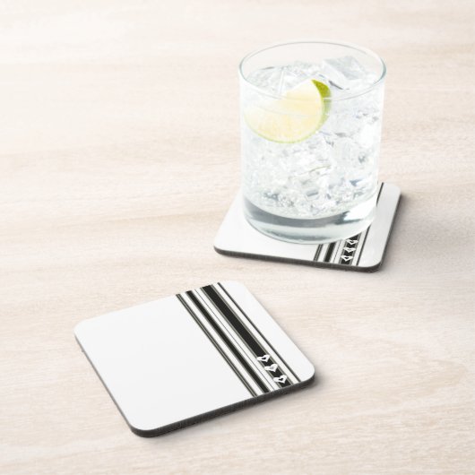 Zwart-wit hart Onderzetters (Rechterzijde)