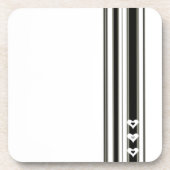 Zwart-wit hart Onderzetters (Voorkant)