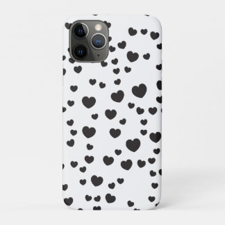 Zwart-wit hart Patroon kunst Case-Mate iPhone Case