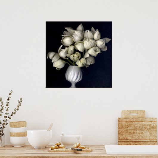 Zwart wit hart poster (Keuken)