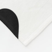 Zwart-wit hart romantische cadeau voor koppels fleece deken (Hoek)