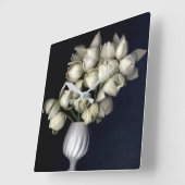 "Zwart wit hart" Vierkante Klok (Hoek)