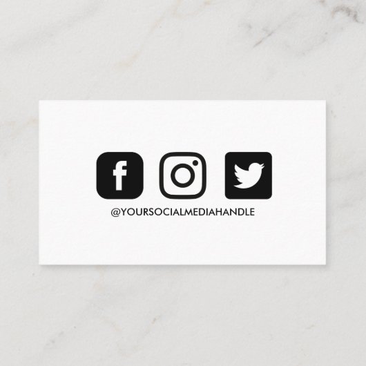 Zwart-wit Hartelijk dank Visitekaartje (Achterkant)