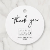 Zwart-wit Hartelijk dank voor Aangepaste zakelijke Bedankjes Labels (Voorkant)