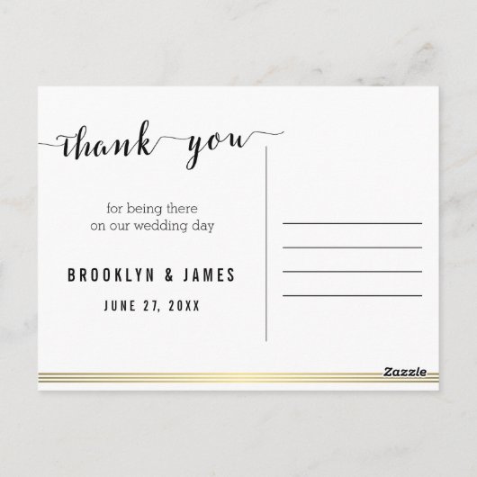 Zwart-wit - Hartelijk dank voor uw Briefkaarten Go (Achterkant)