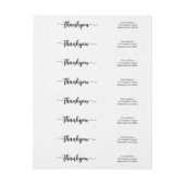 Zwart-wit - Hartelijk dank - Woordenlabel (Vel)