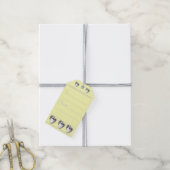 Zwart-wit hartontwerp origineel cadeaulabel (Met Touw)